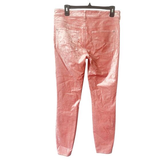 Anthropologie Pilcro and the Letterpress Pink Crushed Velvet Skinny Jeans 6/28‎ - Picture 4 of 5